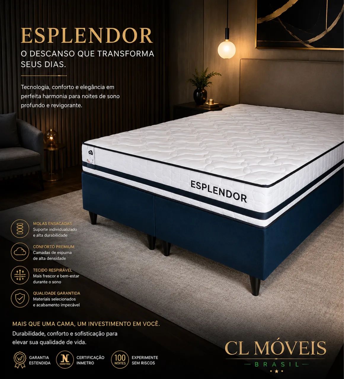 Cama box queen disponível  - Foto 2