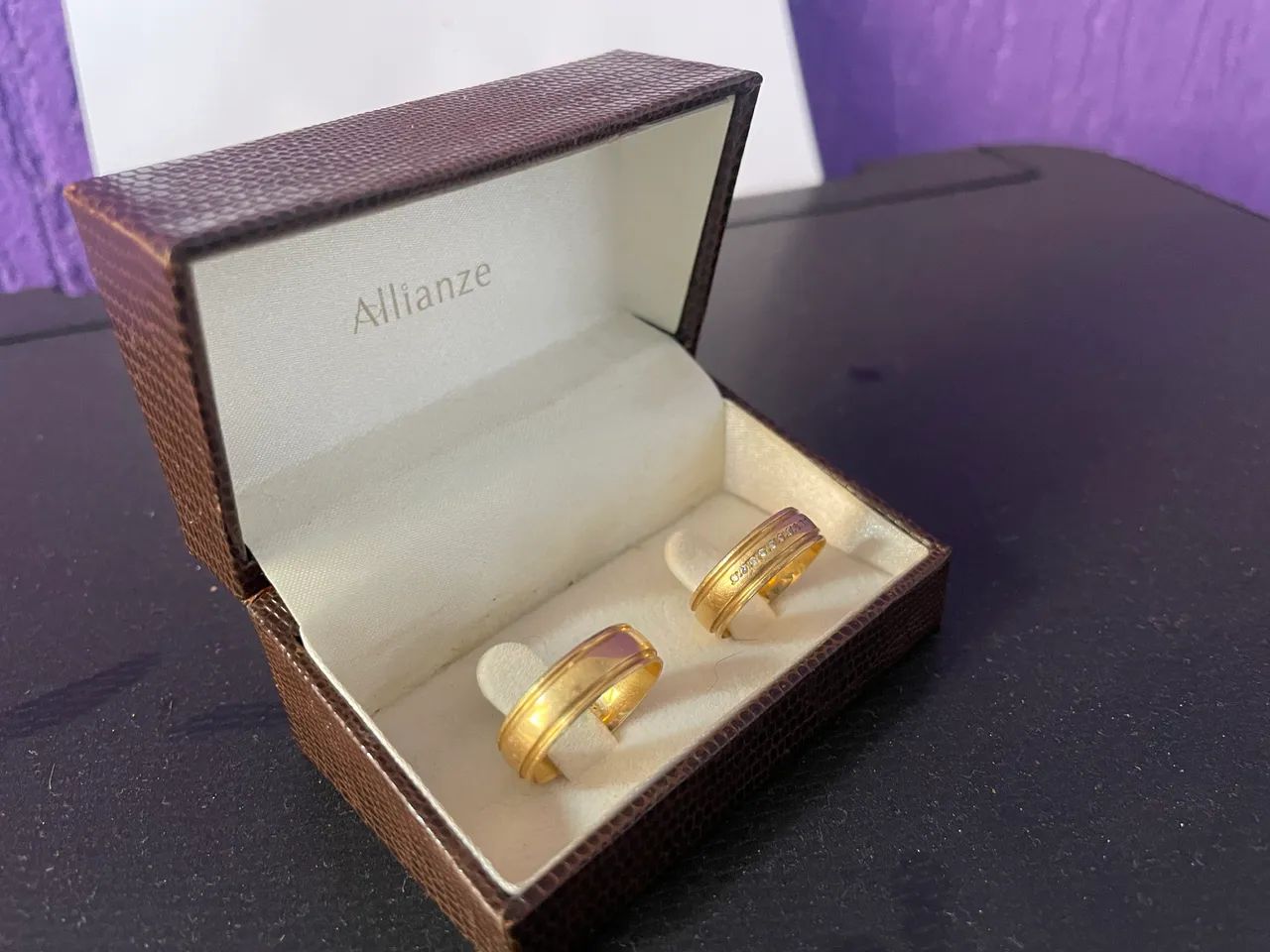 Par de alianças ouro 18 k - Foto 5