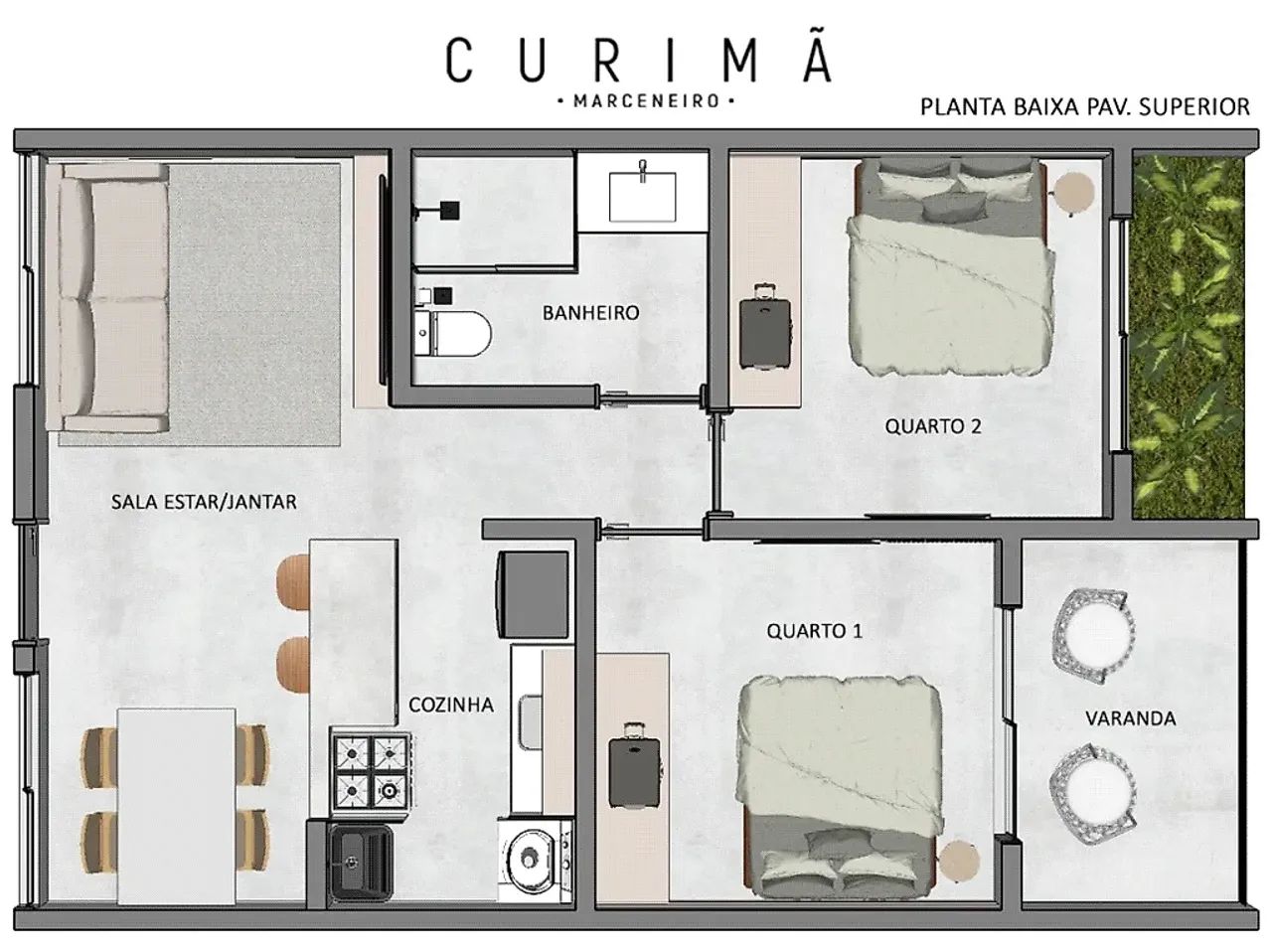 Casa em Condomínio 2 Quartos no Condomínio Curimã - Centro - Foto 4