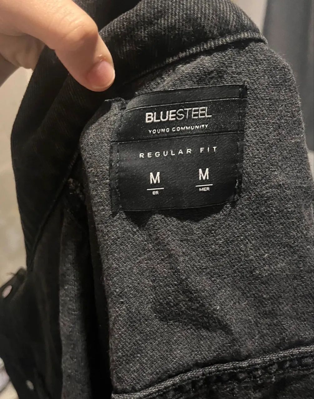 jaqueta jeans bluesteel preta m - Foto 3
