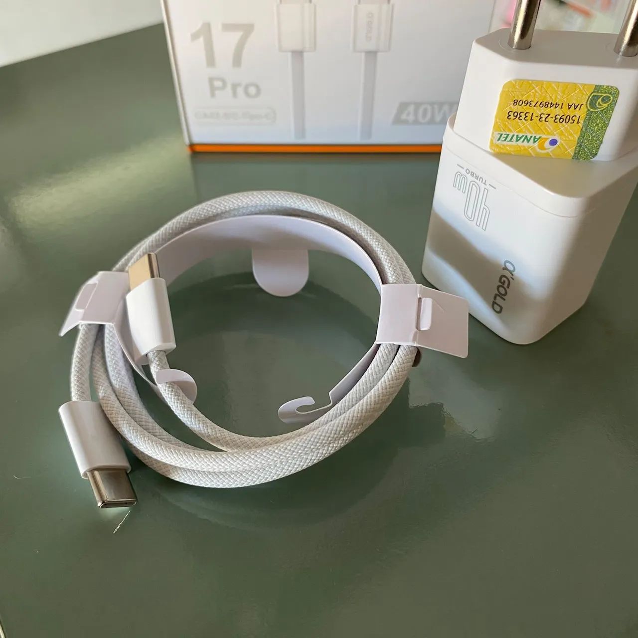 CARREGADOR USB-C DUPLO 40W GOLD - Foto 2