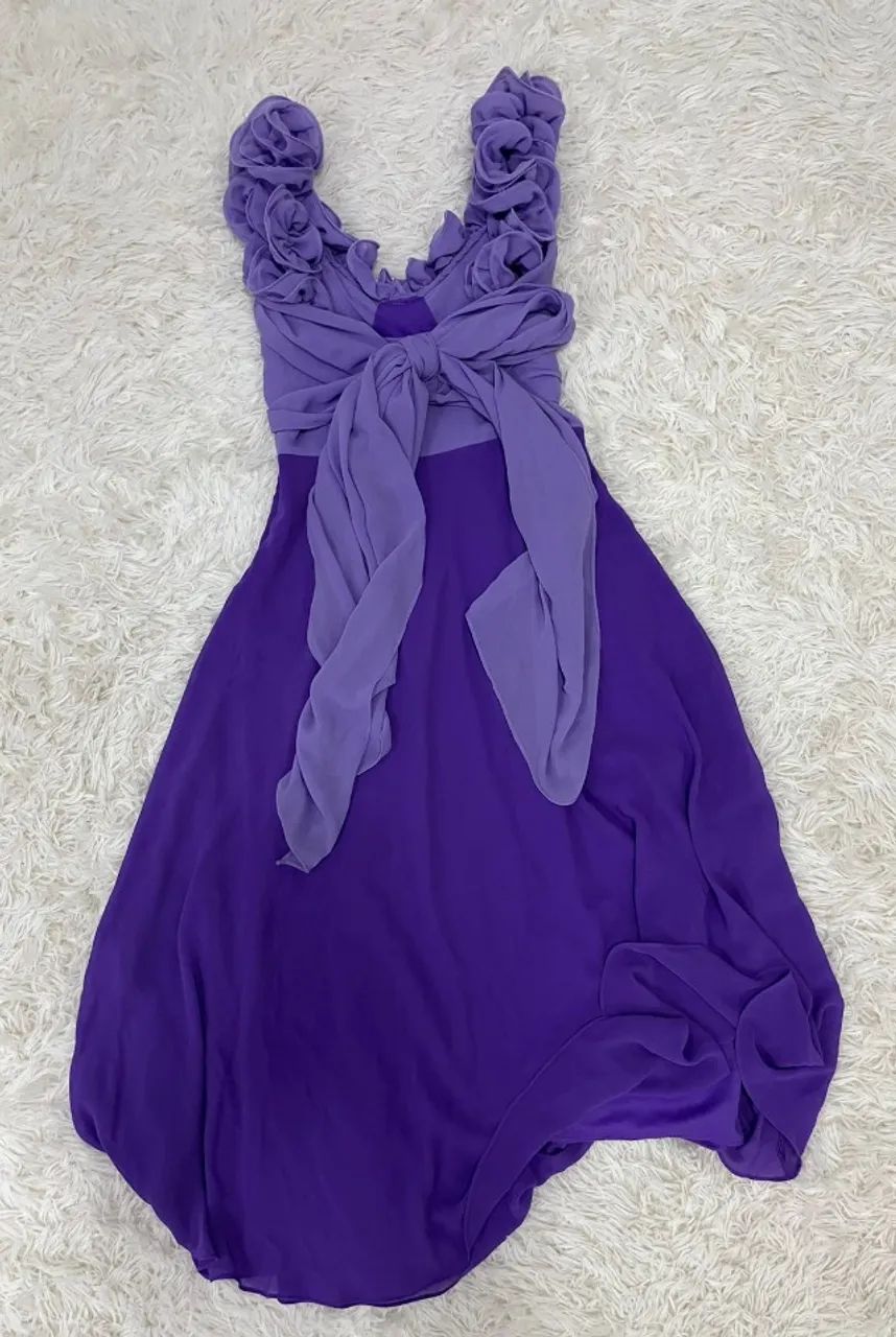 Vestido Lilás e roxo - caimento impecável - marca Adoro  - Foto 4