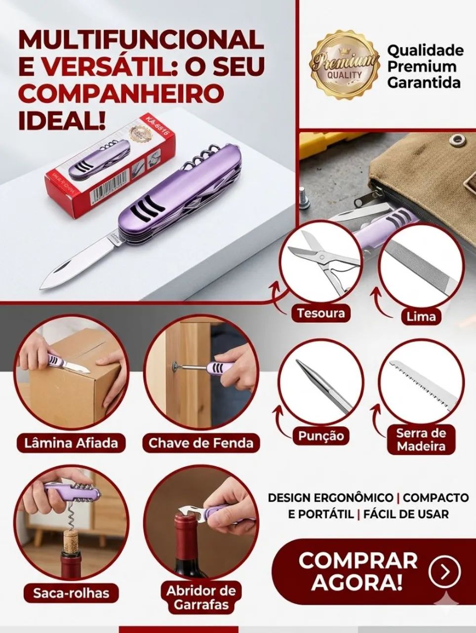 Swiss Multifunctional Pocket Knife