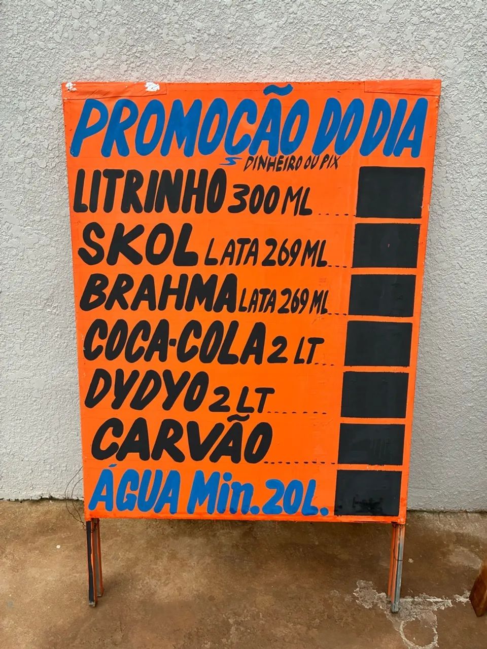 Placa de promoção 