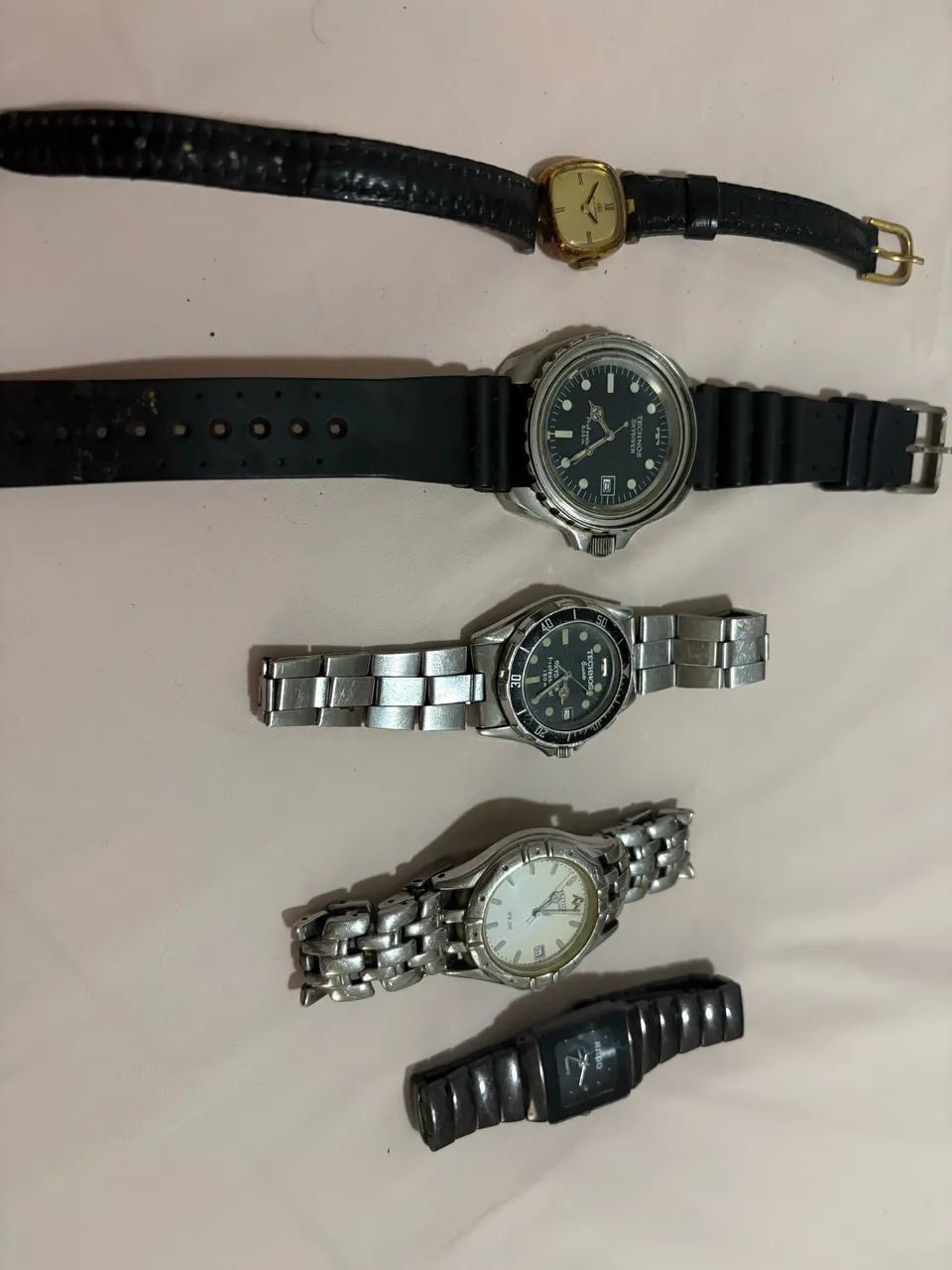 Lote com 6 Relógios Variados (Technos, Citizen, Bucherer Vintage, etc.)