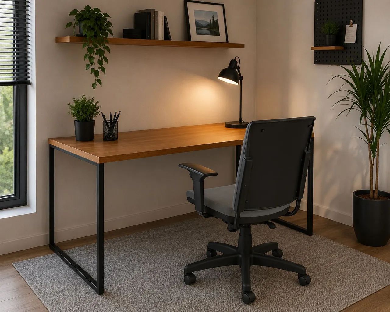 Conjunto  mesa e cadeira para escritório 