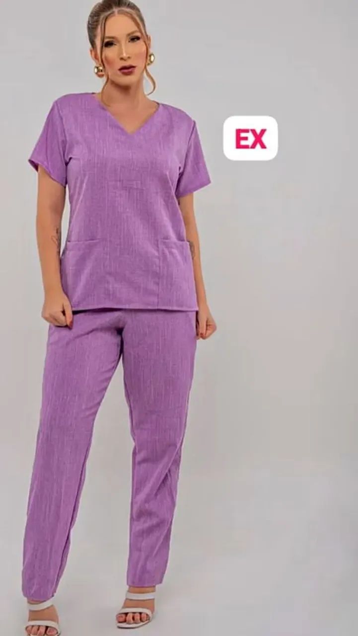 Jalecos enfermagem, pijama cirúrgico liso e estampado - Foto 3