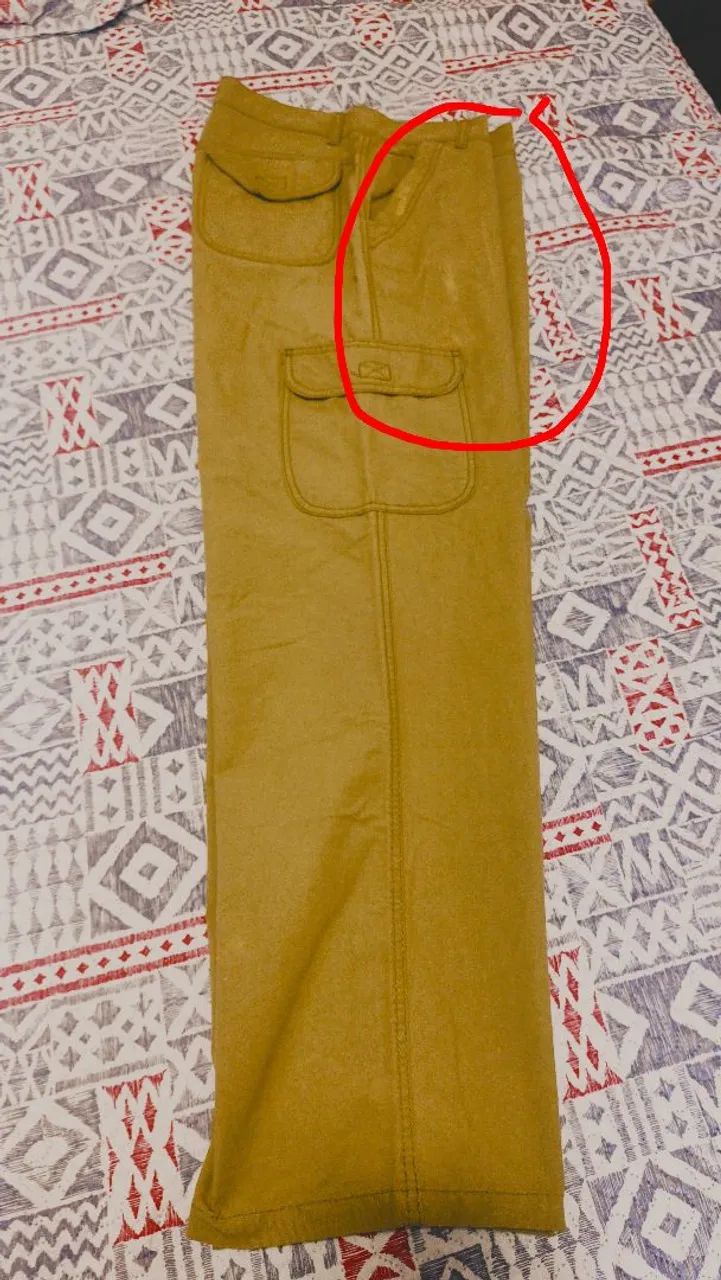 Calça de cargo verde oliva 44 - Foto 5
