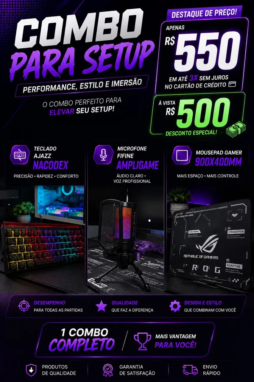 Periféricos Para Setup Gamer