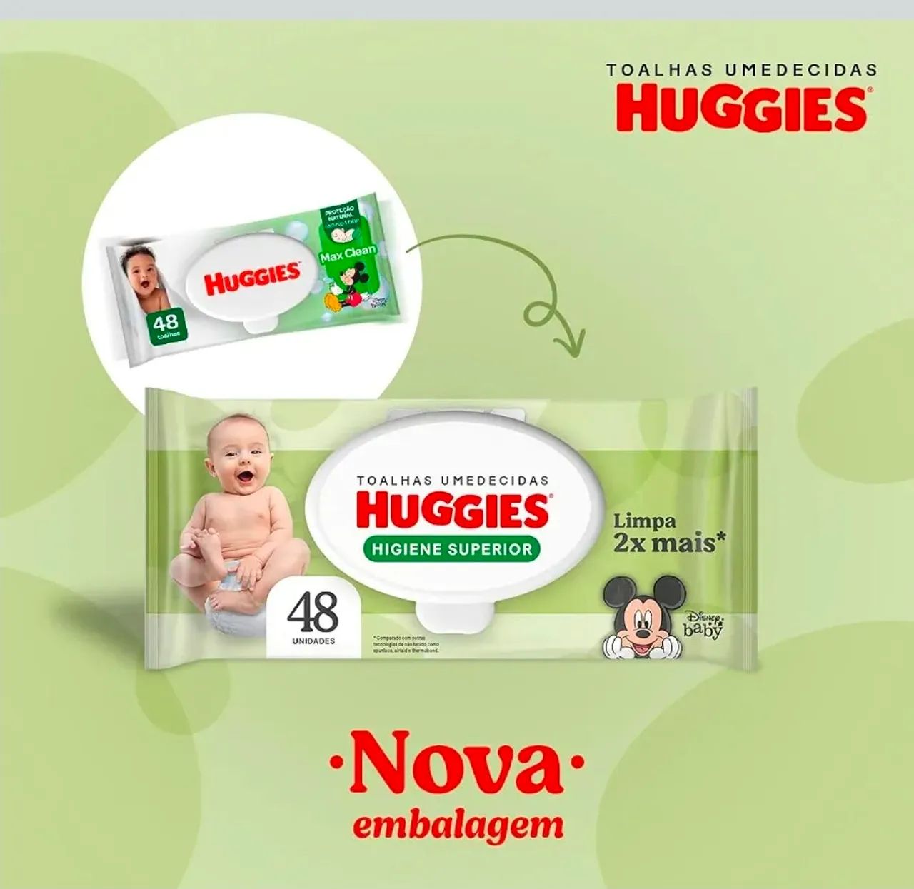 Lenços Umedecidos Huggies 48 unidades 