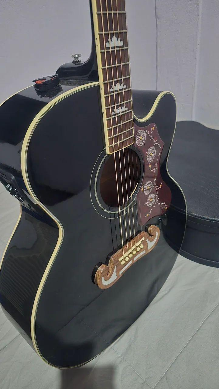 Violão Eiphone j 200 EC studio /com kase  - Foto 2