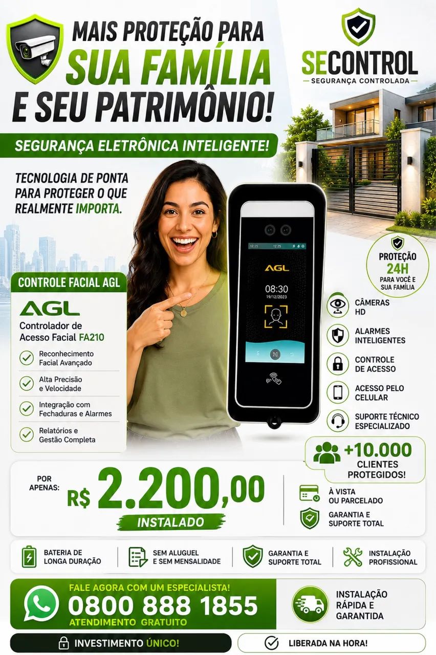 Novo controle facial para condomínio 