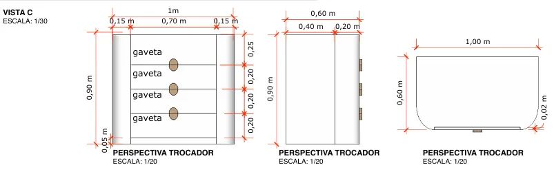 Cômoda/Trocador para quarto de bebê - Foto 3