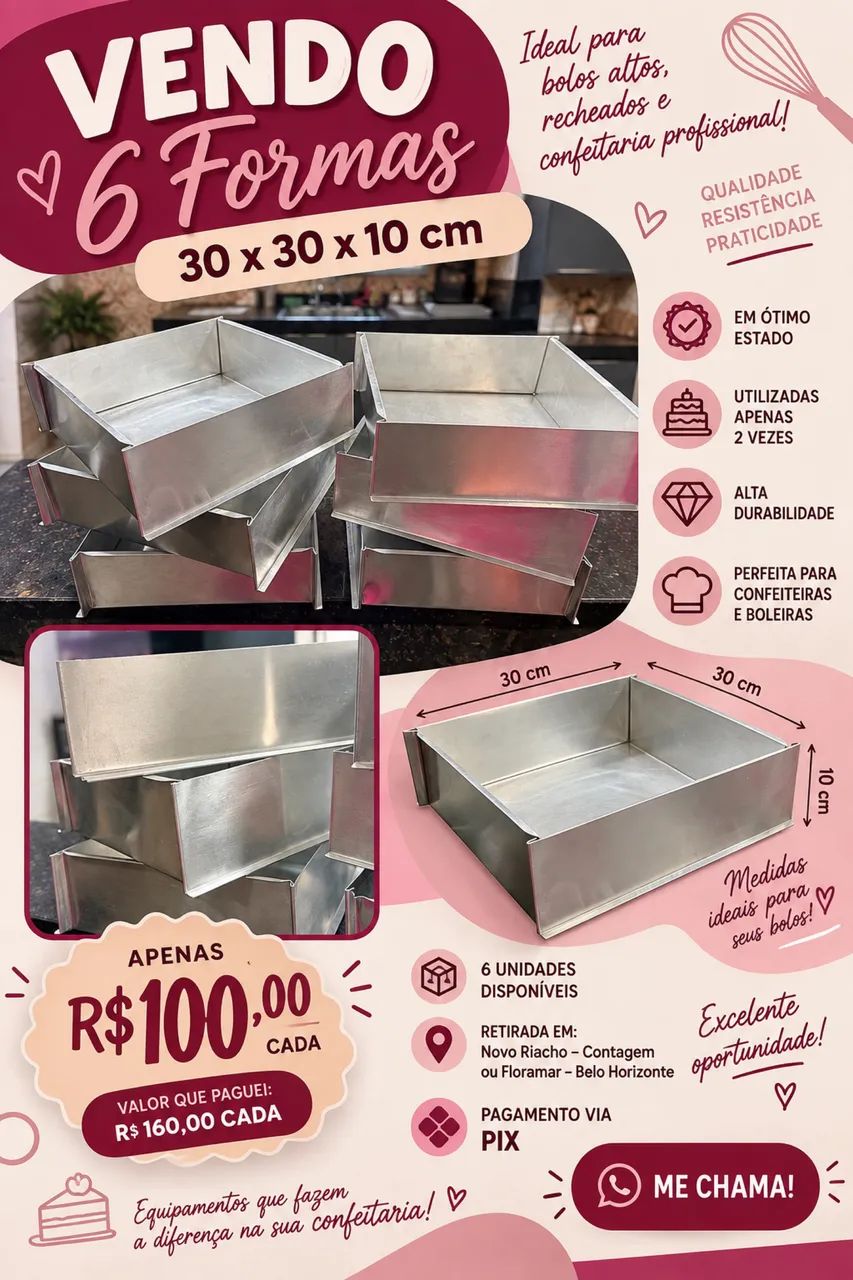 Forma de bolo quadrada 