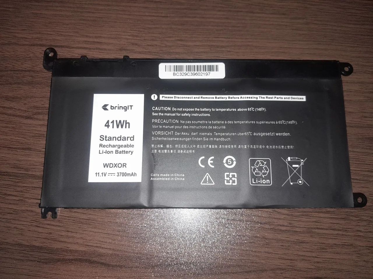 Bateria BringIT - modelo WDXOR