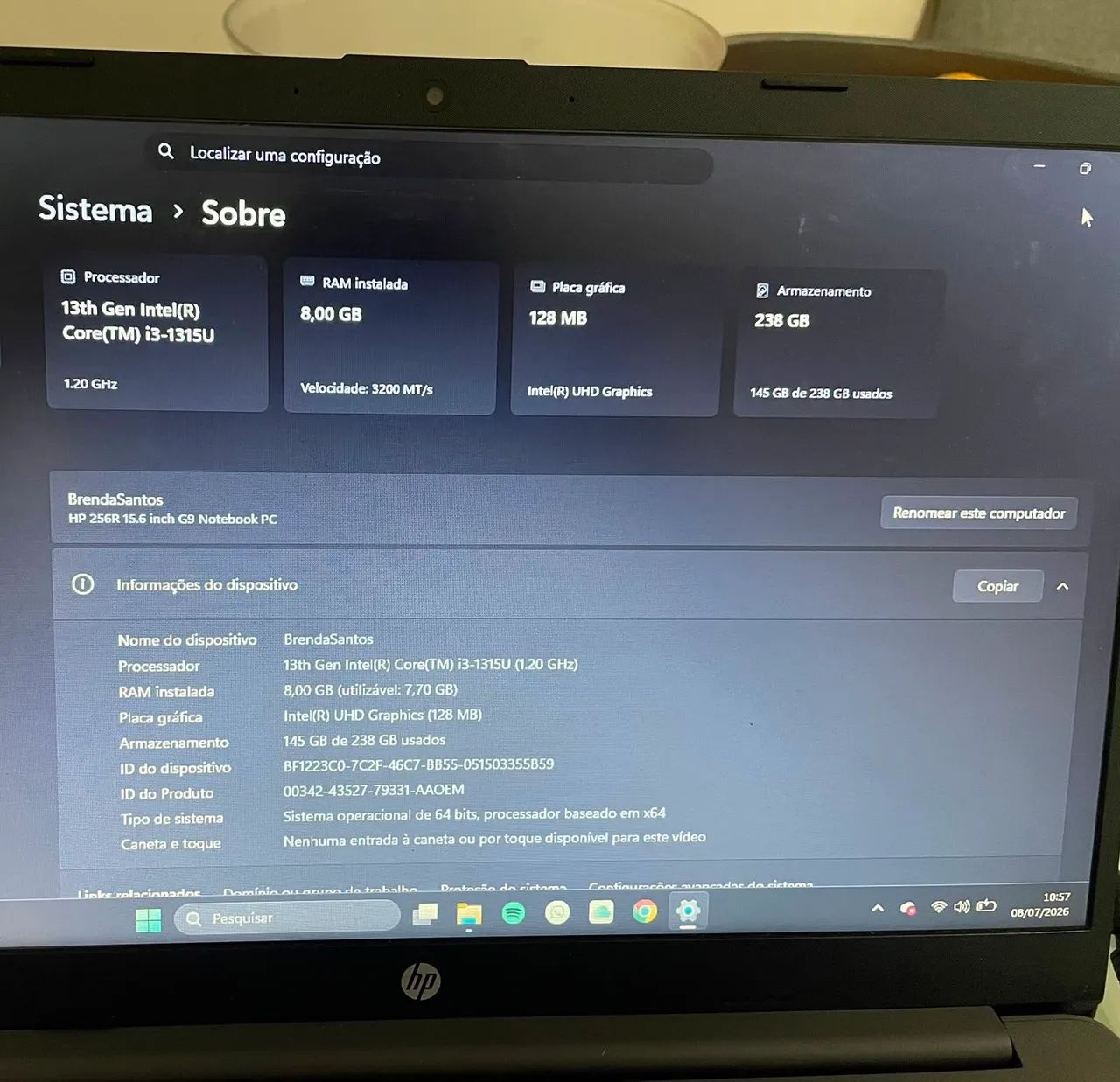 Notebook HP menos de 1 ano uso  - Foto 3