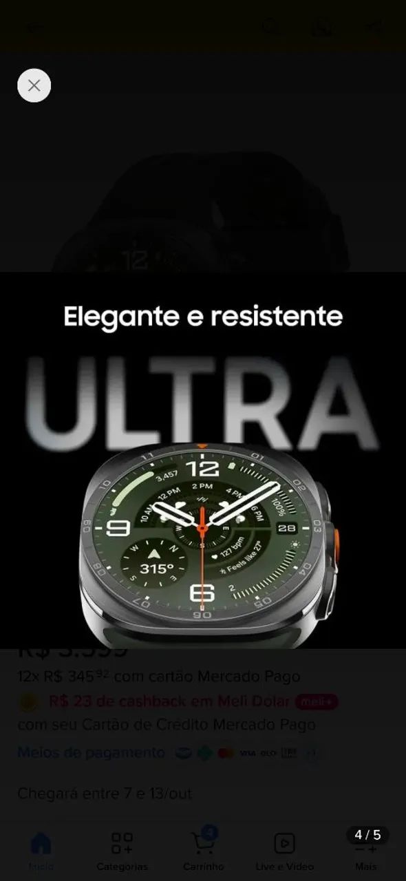 Samsung Watch Ultra 2 lacrado e nota - Foto 2