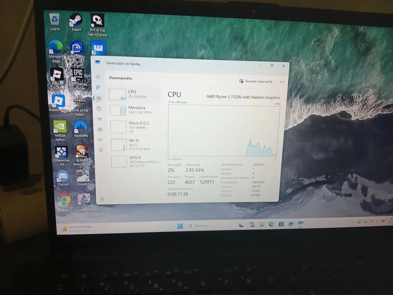 ? NOTEBOOK ASUS RYZEN 5 - ÓTIMO DESEMPENHO - Foto 2