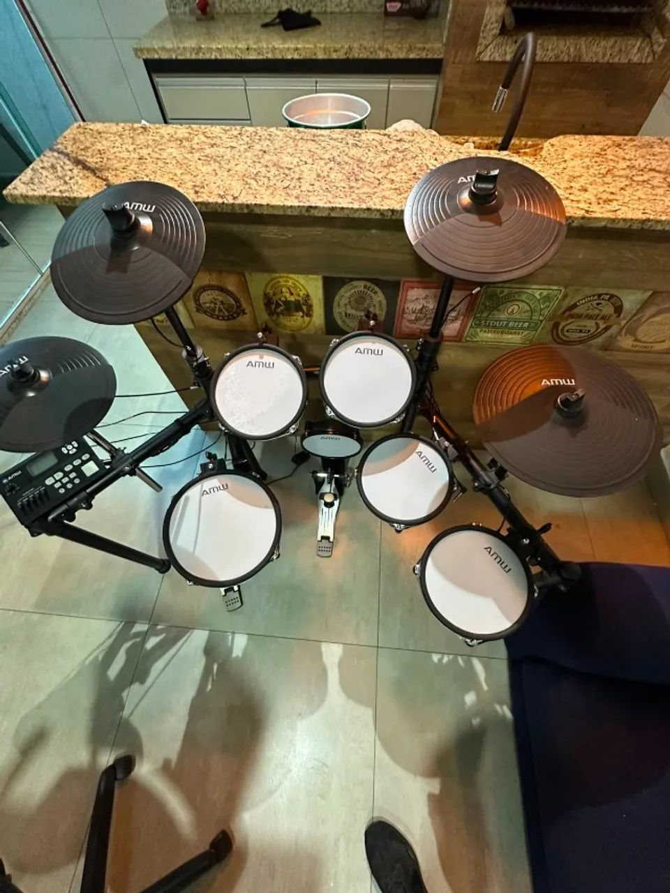 Bateria Eletrônica AMW ED6X Pro - Completa