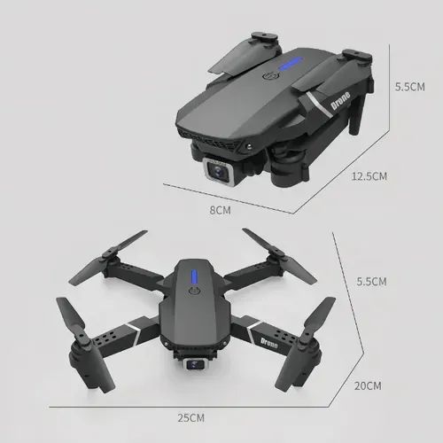 Mini drone MW E&E E88 Dual 88 com câmera 4K preto 2.4GHz 1 bateria - Foto 5