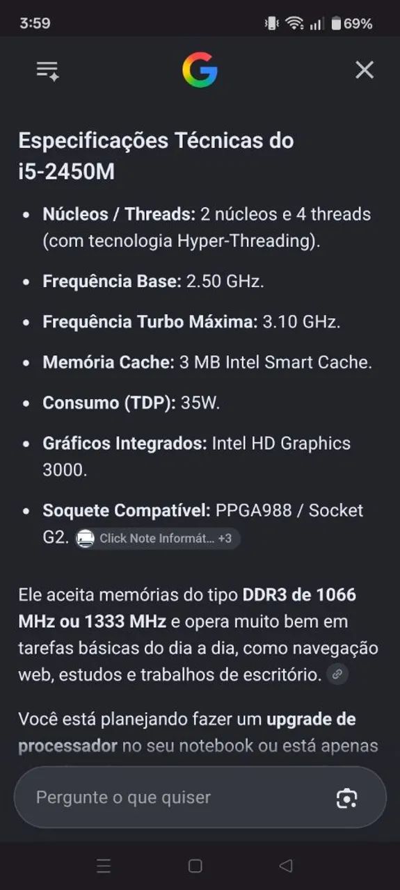 Intel Core i5 2450m de notebook - Foto 2
