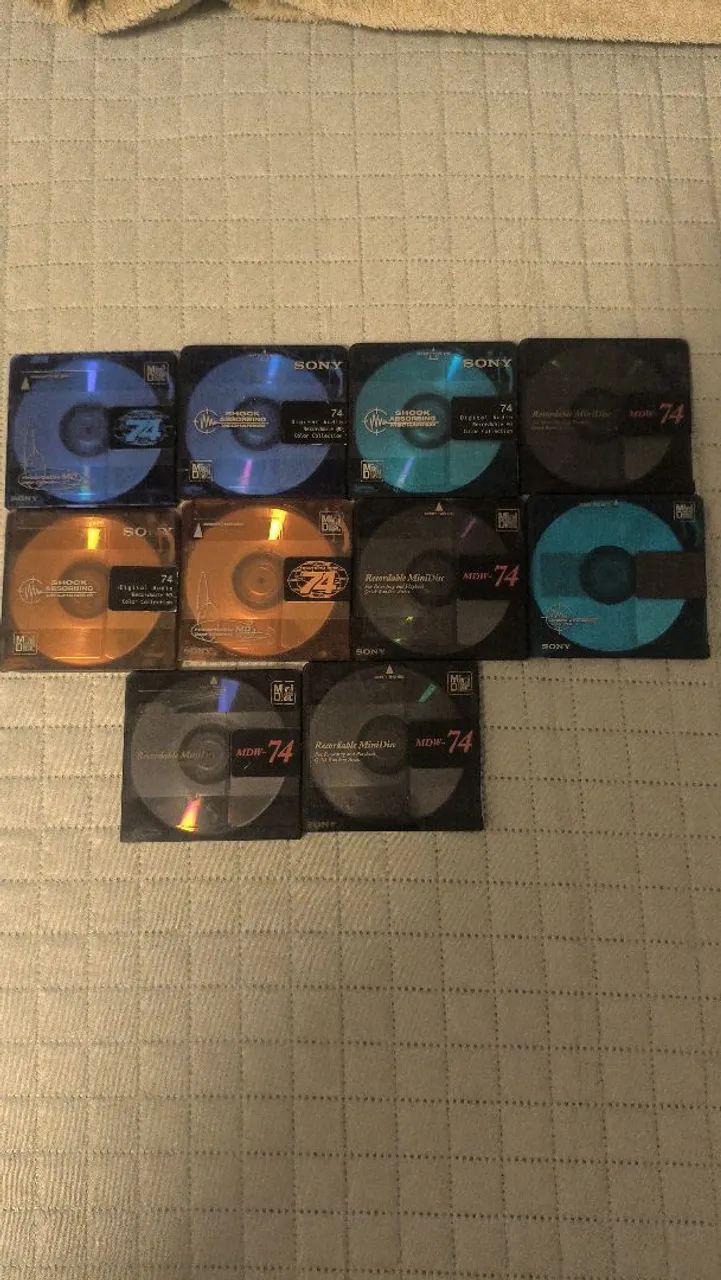 MD disquete mídia MD Minidisc Sony 