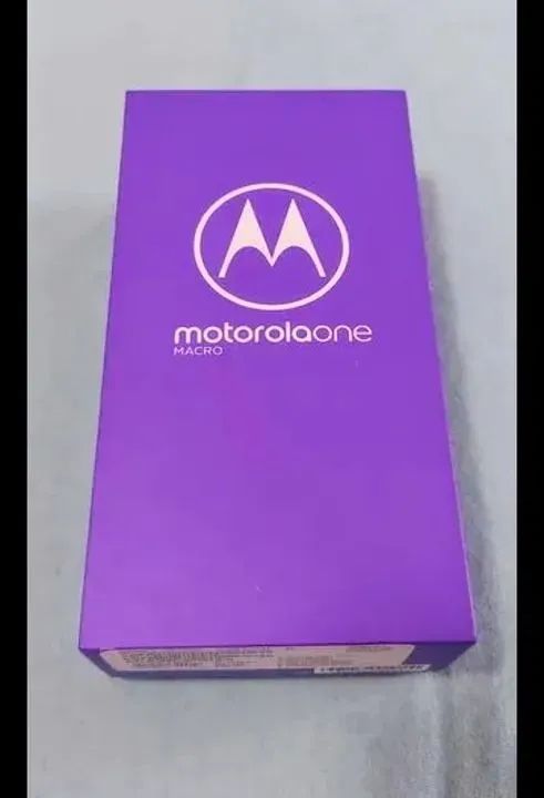 Caixa Embalagem Motorola One Macro Azul Espacial  64GB