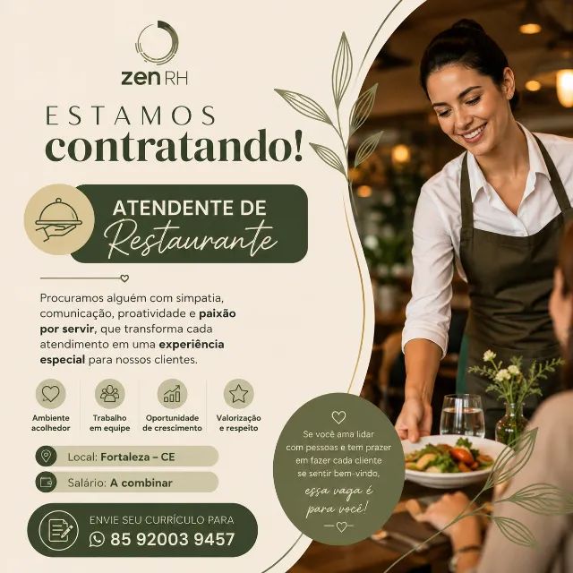 Vaga: Atendente de Restaurante