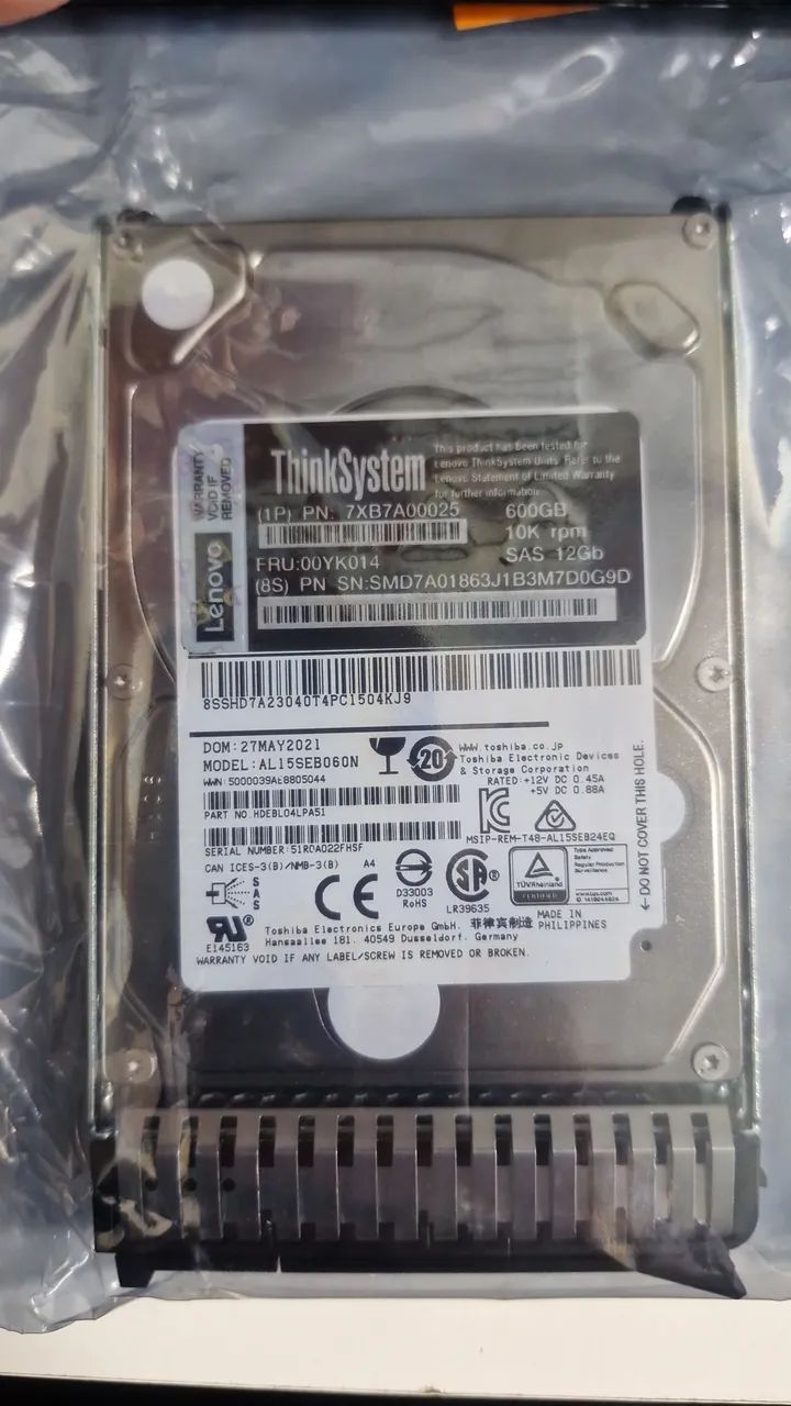 HD servidor Lenovo 600GB - Foto 2
