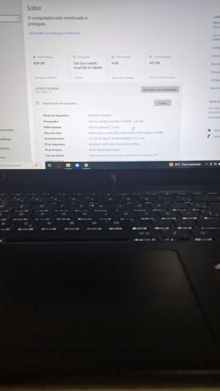 Notebook nitro v15 - Foto 4