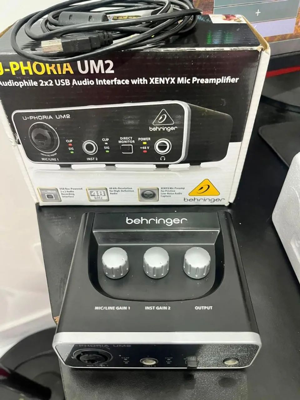 VENDO INTERFACE DE ÁUDIO BEHRINGER UM2 - Foto 3
