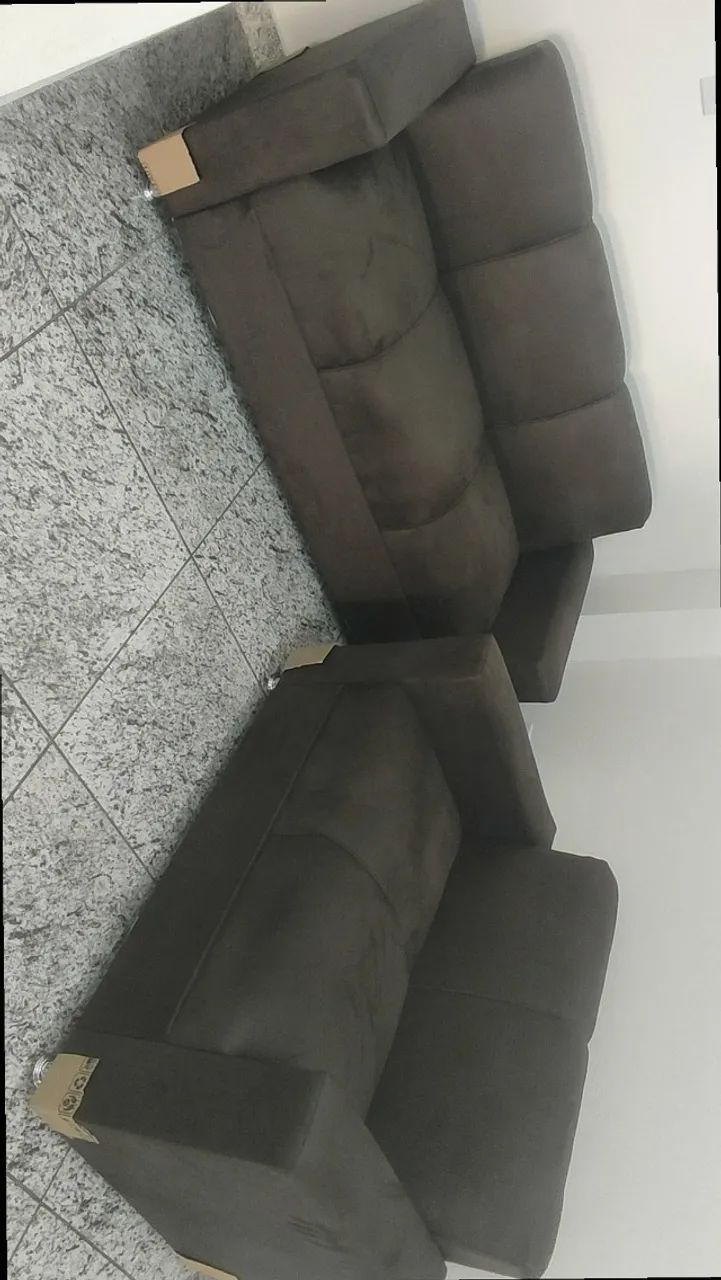 Sofá 2 e tres lugares Suede macio D33 Duravel Confortável Promoção