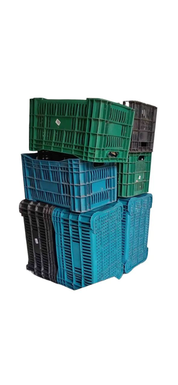 caixa de feira hortifruti plastica vazada