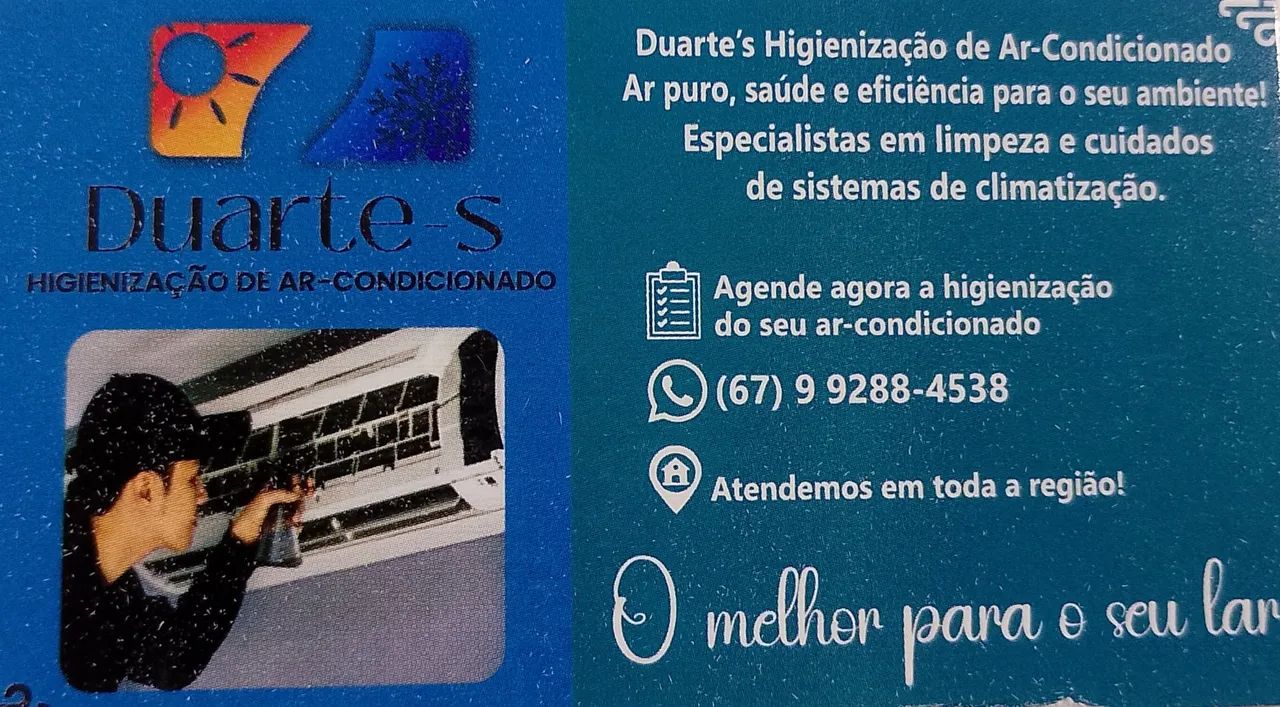 Limpeza e higienização de ar condicionado 