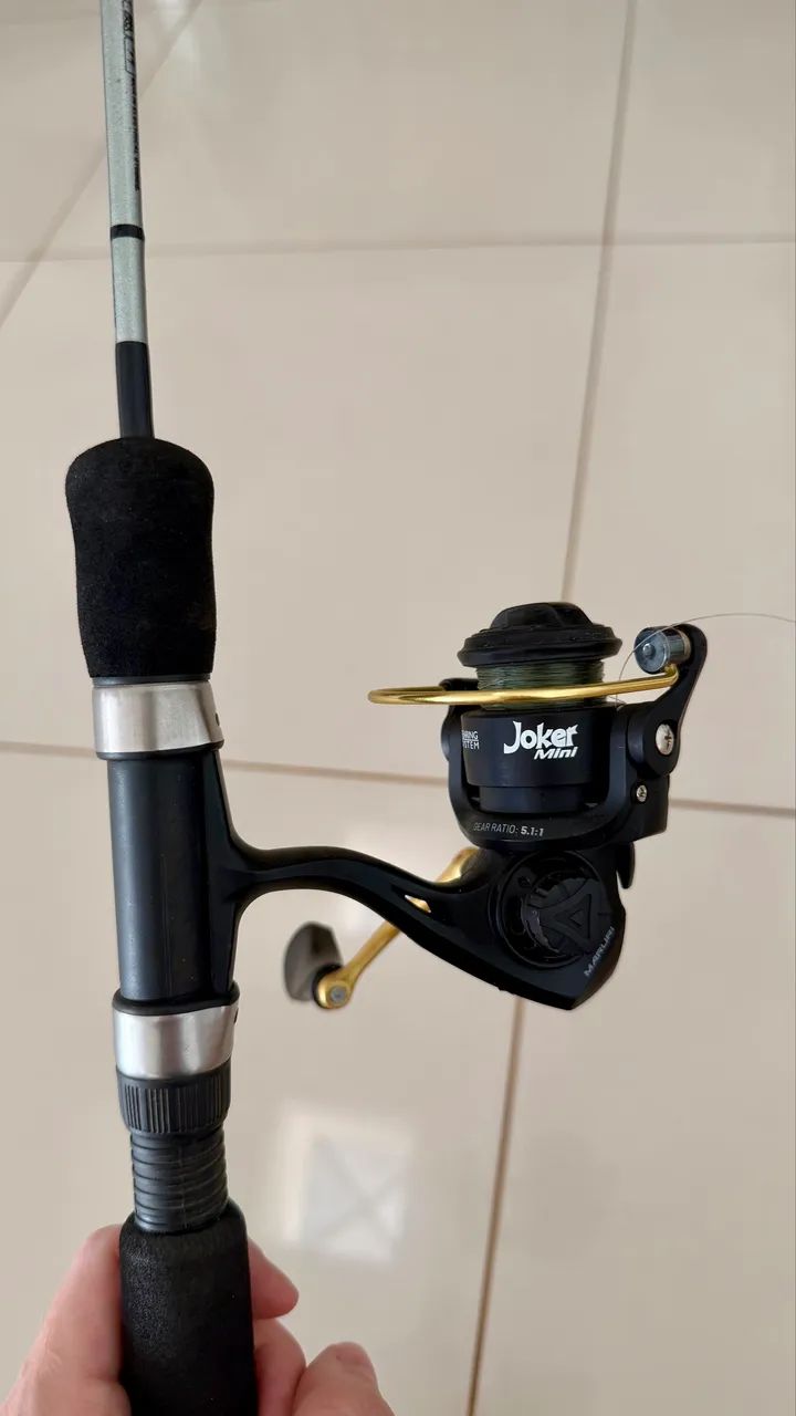 Vara  de pesca Evolution 6-101b + Molinete Joker Mini - Foto 3