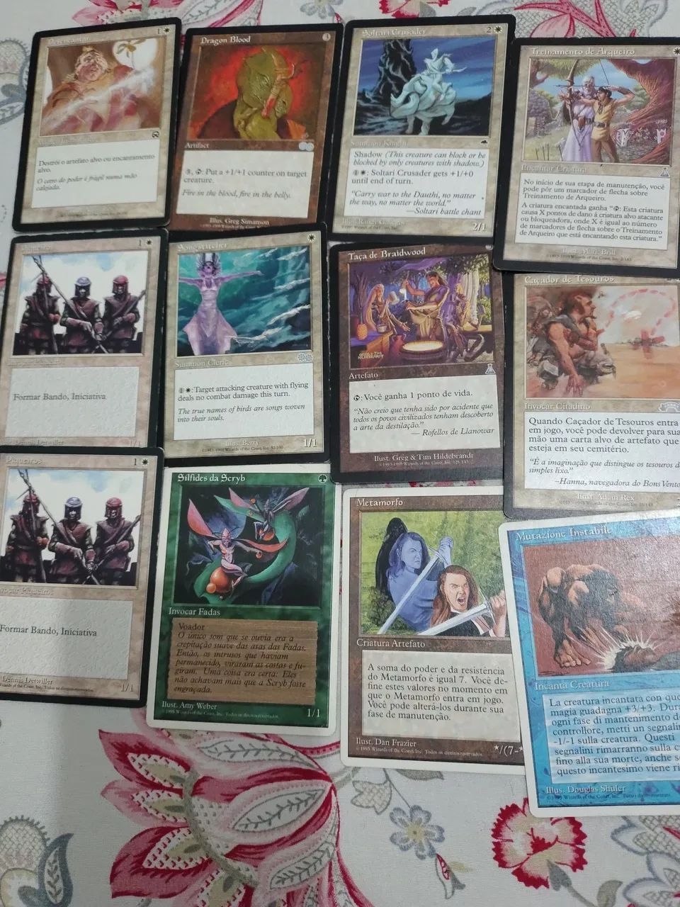 Lote de cartas antigas Magic gathering 