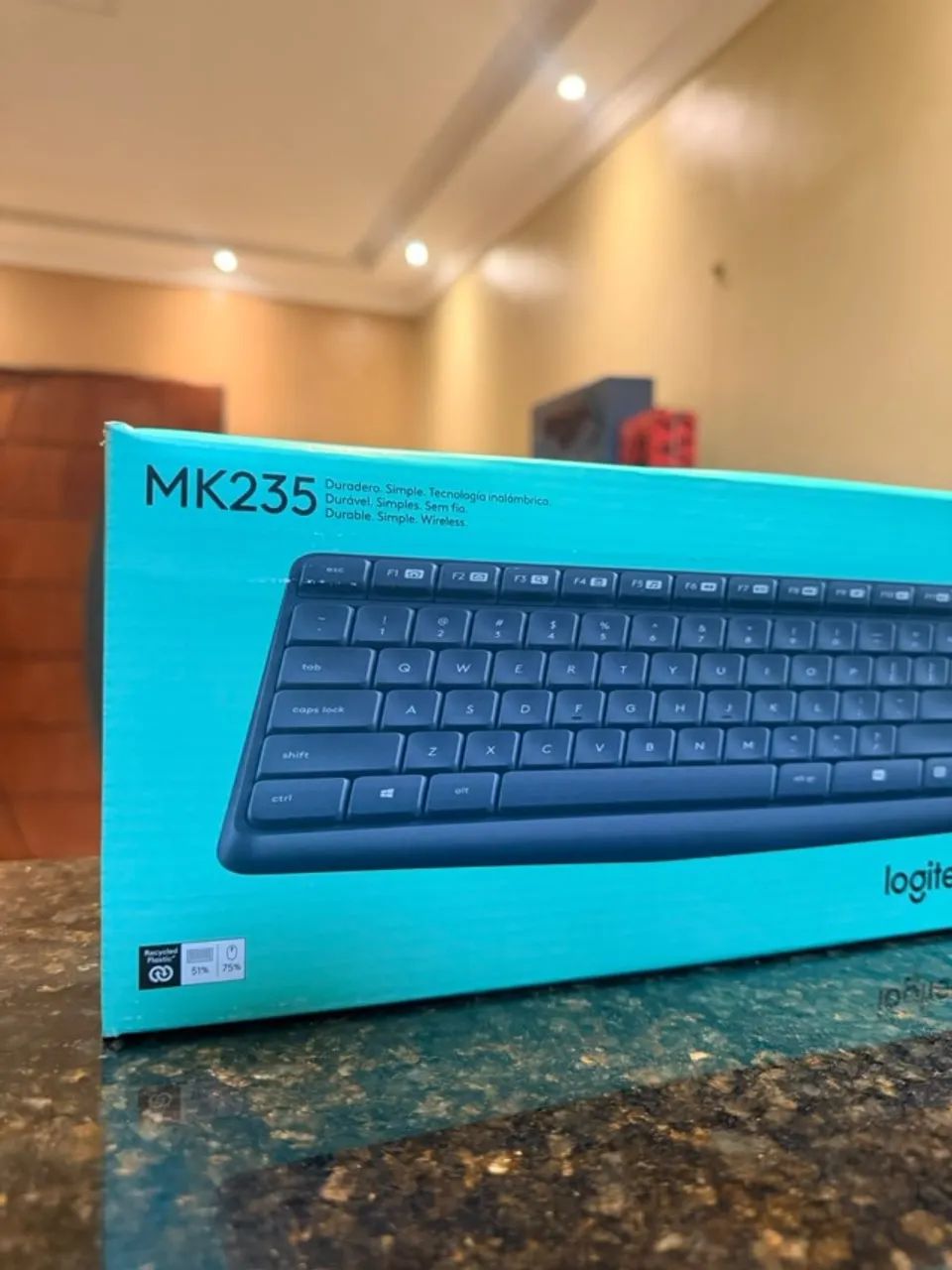 Kit Teclado e Mouse Sem Fio Logitech MK235 2.4GHZ  - Foto 2