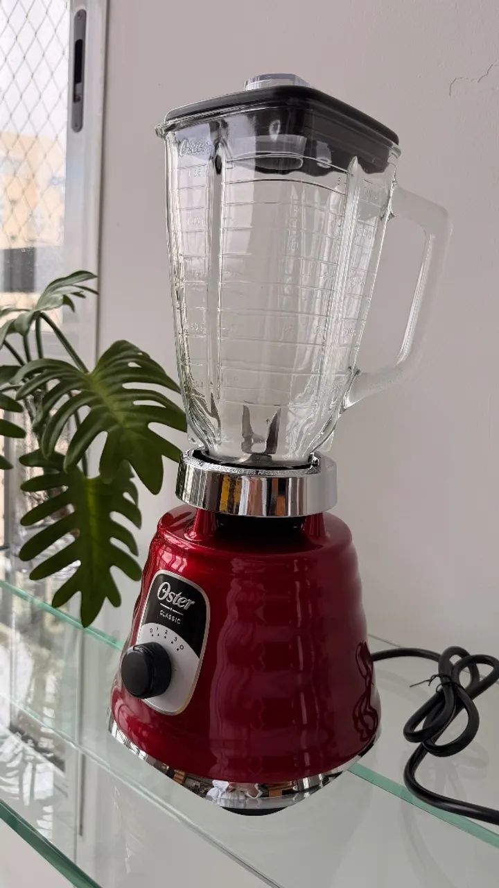 Liquidificador Oster Vermelho de Vidro - Ótimo Estado - Foto 2