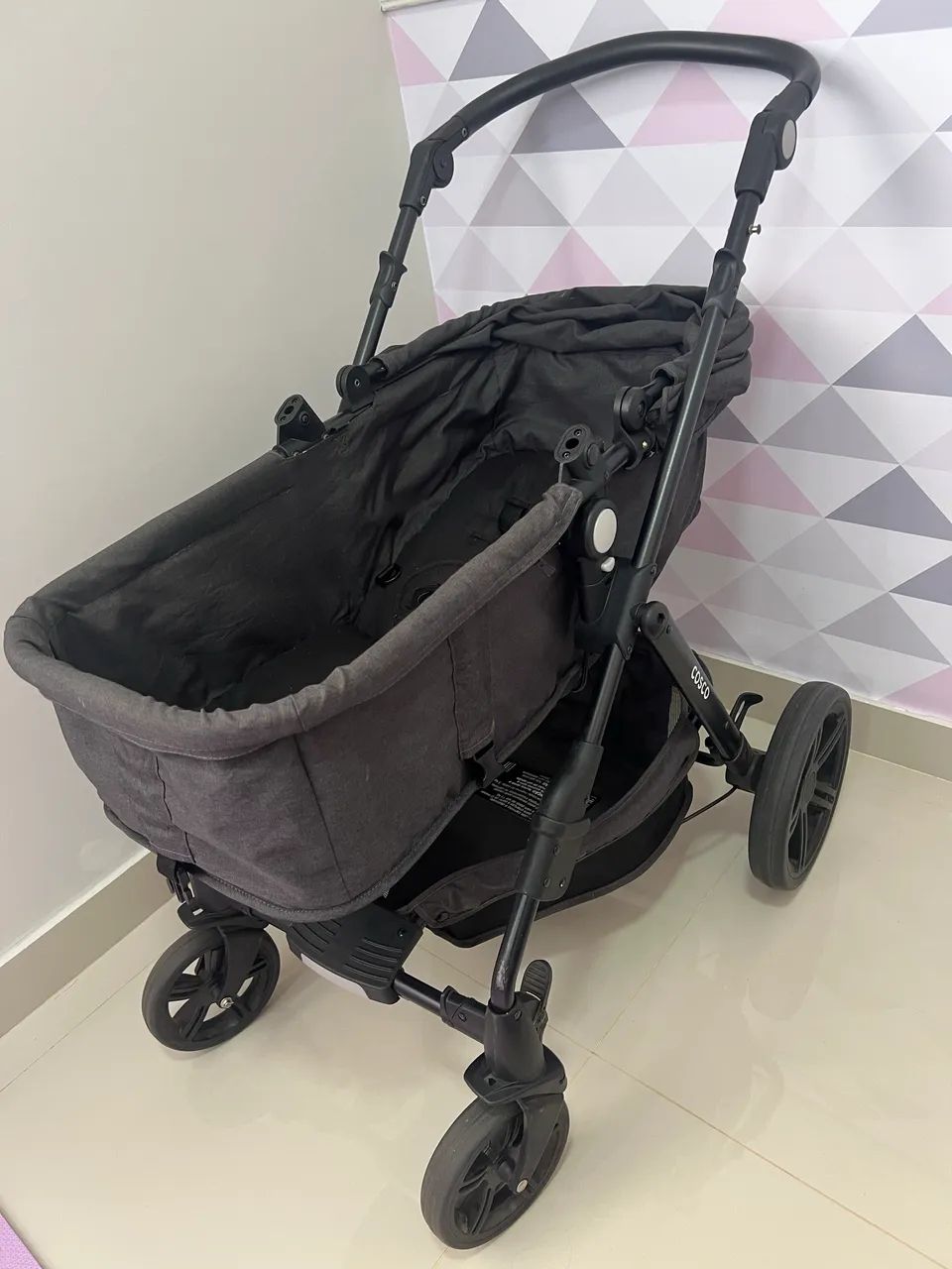 Carrinho de Bebê Cosco Poppy + Bebê Conforto - Excelente Estado - Foto 4