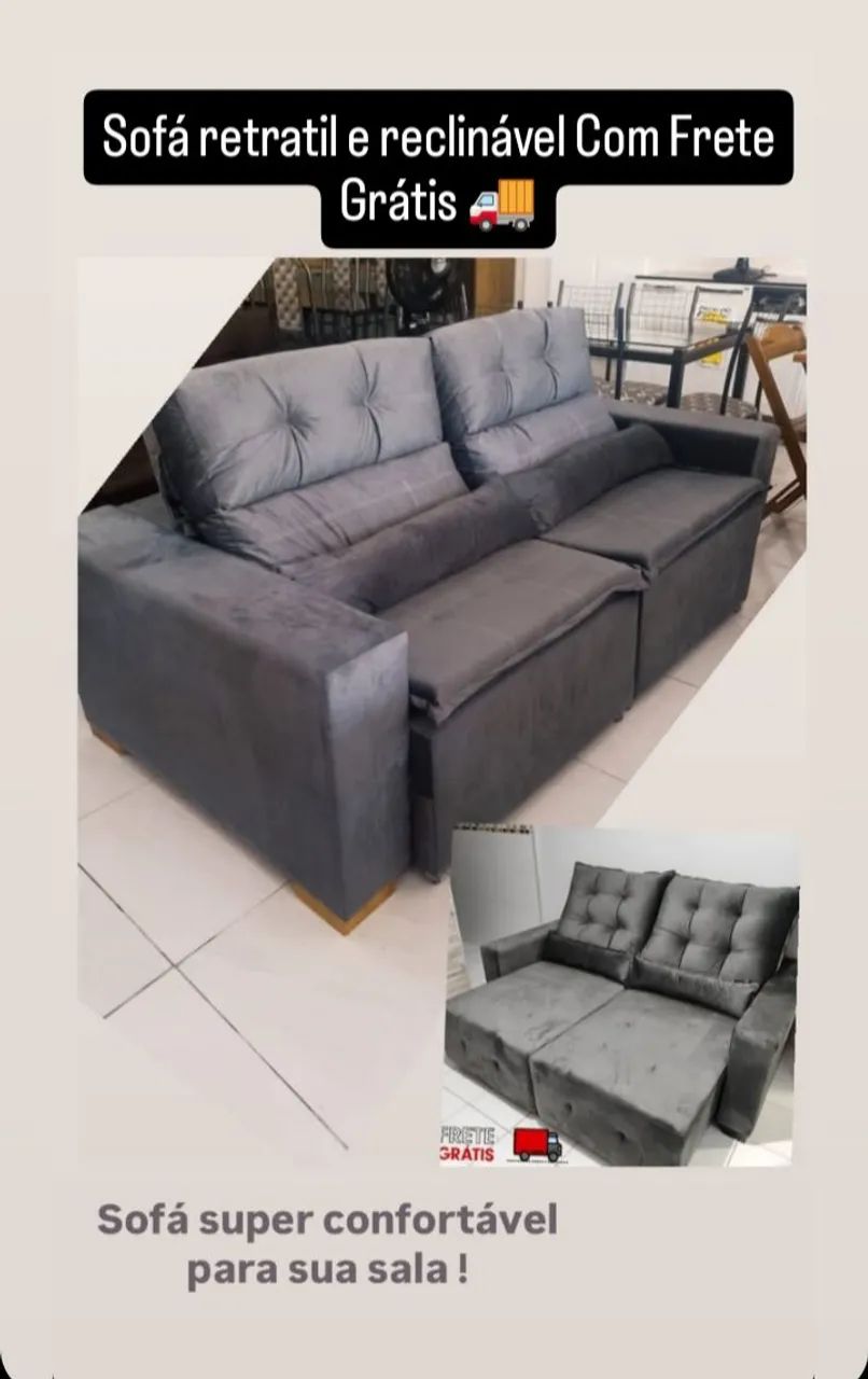Mega promoção de Sofá Retrátil e Reclinável com Frete grátis!!