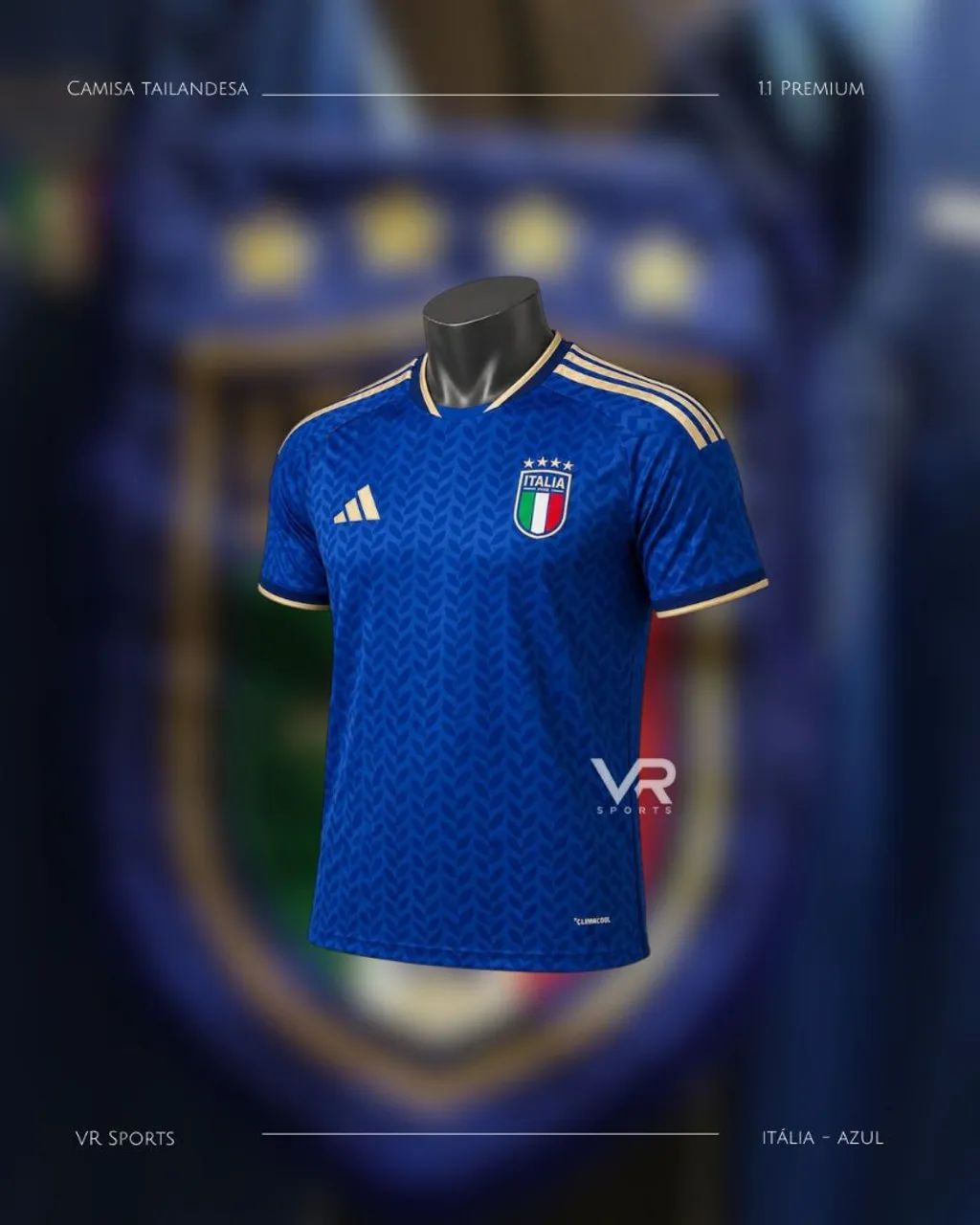 ? CAMISA DA ITÁLIA ? AZUL | MODELO PREMIUM