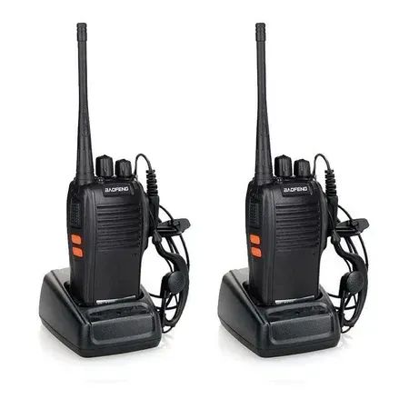 kit 2 rádios comunicador baofeng Alcance 12 Km 16 Canais BF 777S Profissional recarregável