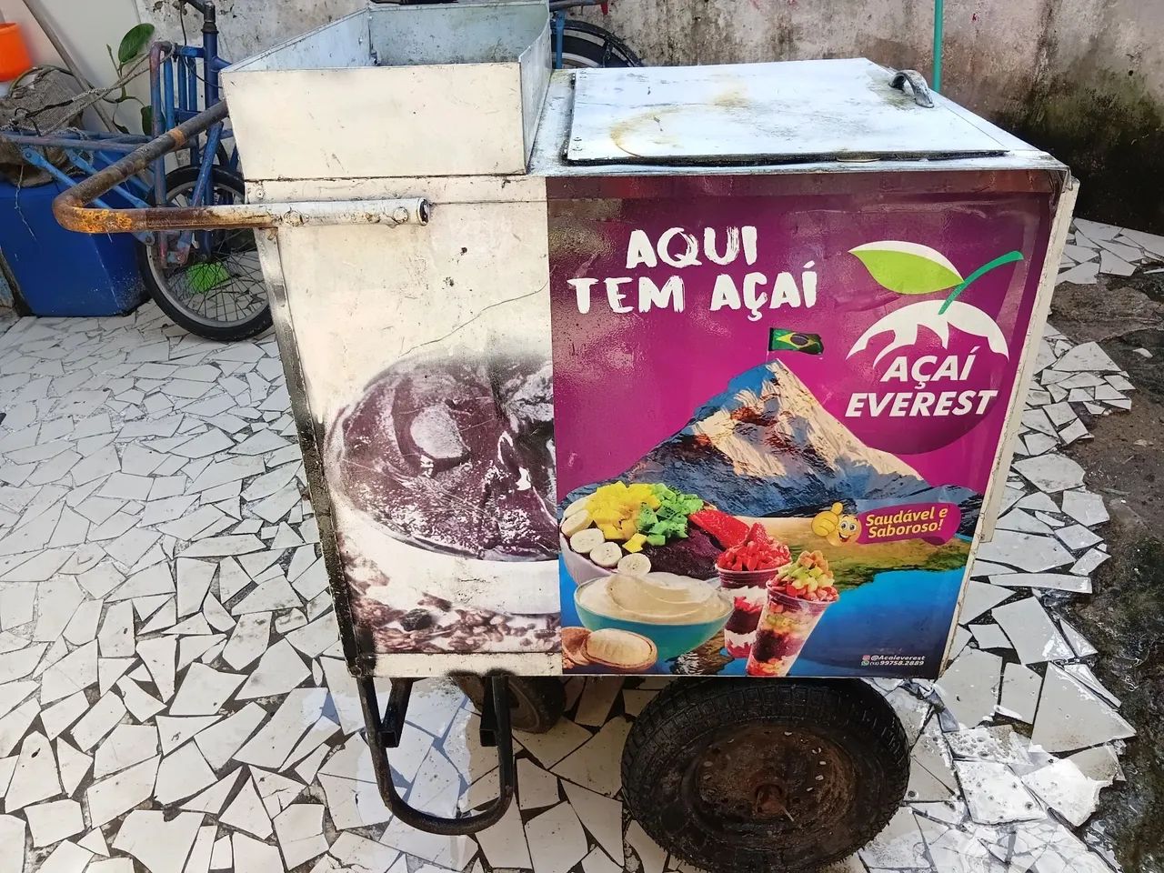 Carrinho acai leia anuncio