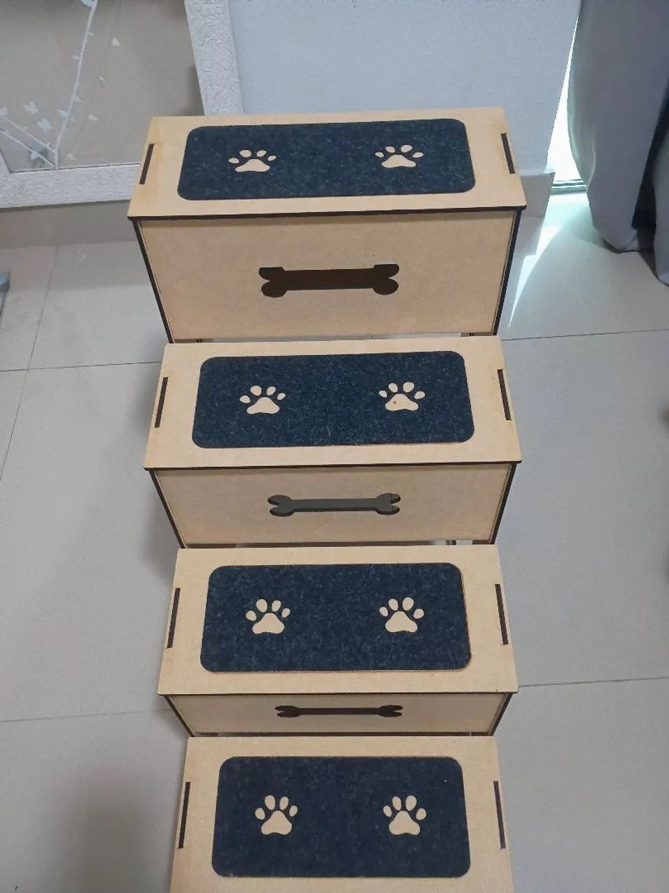 Escada pet para cama 4 degraus