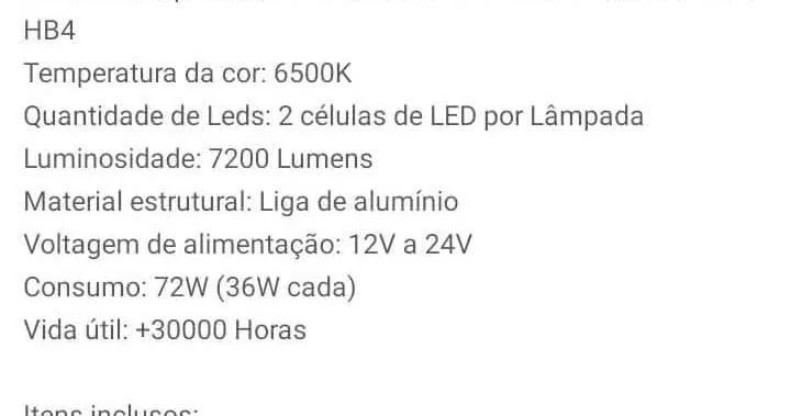 Lâmpada de led hb4 /906 C6  - Foto 4