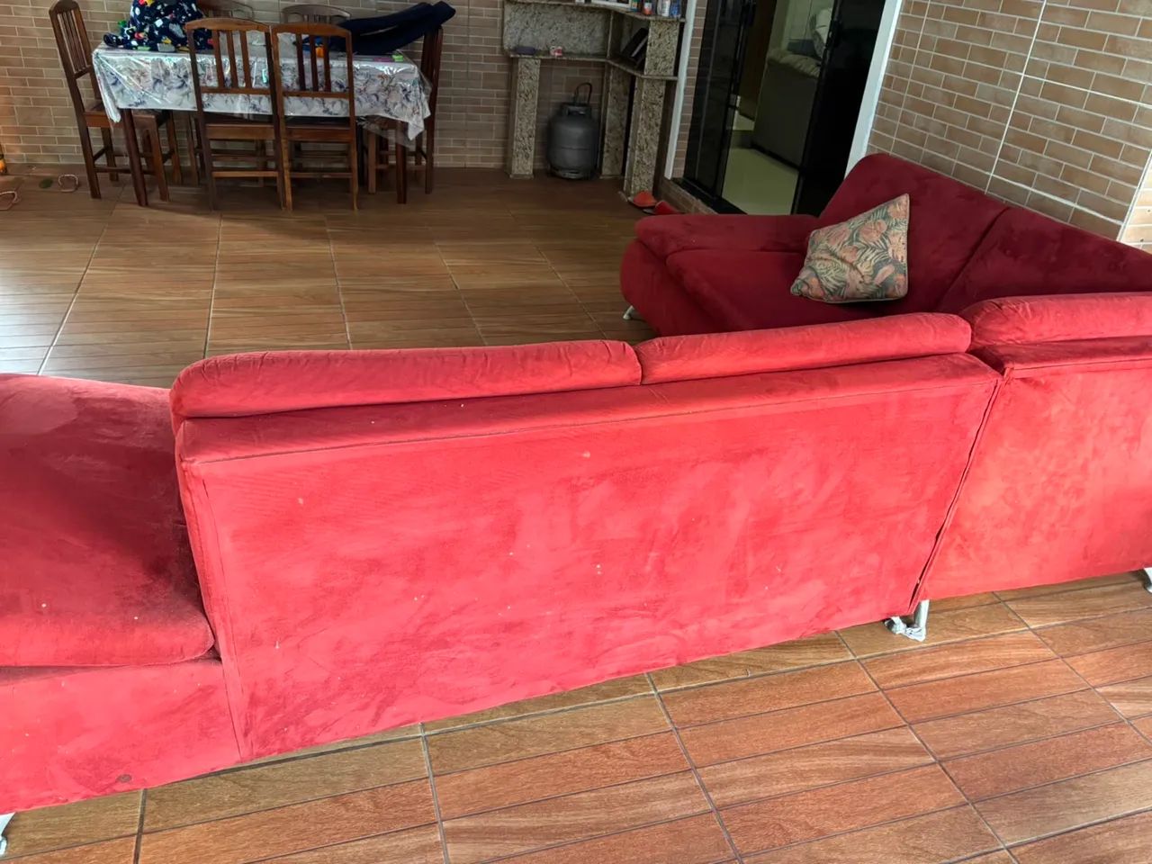 Sofá de Canto Vermelho - Foto 4