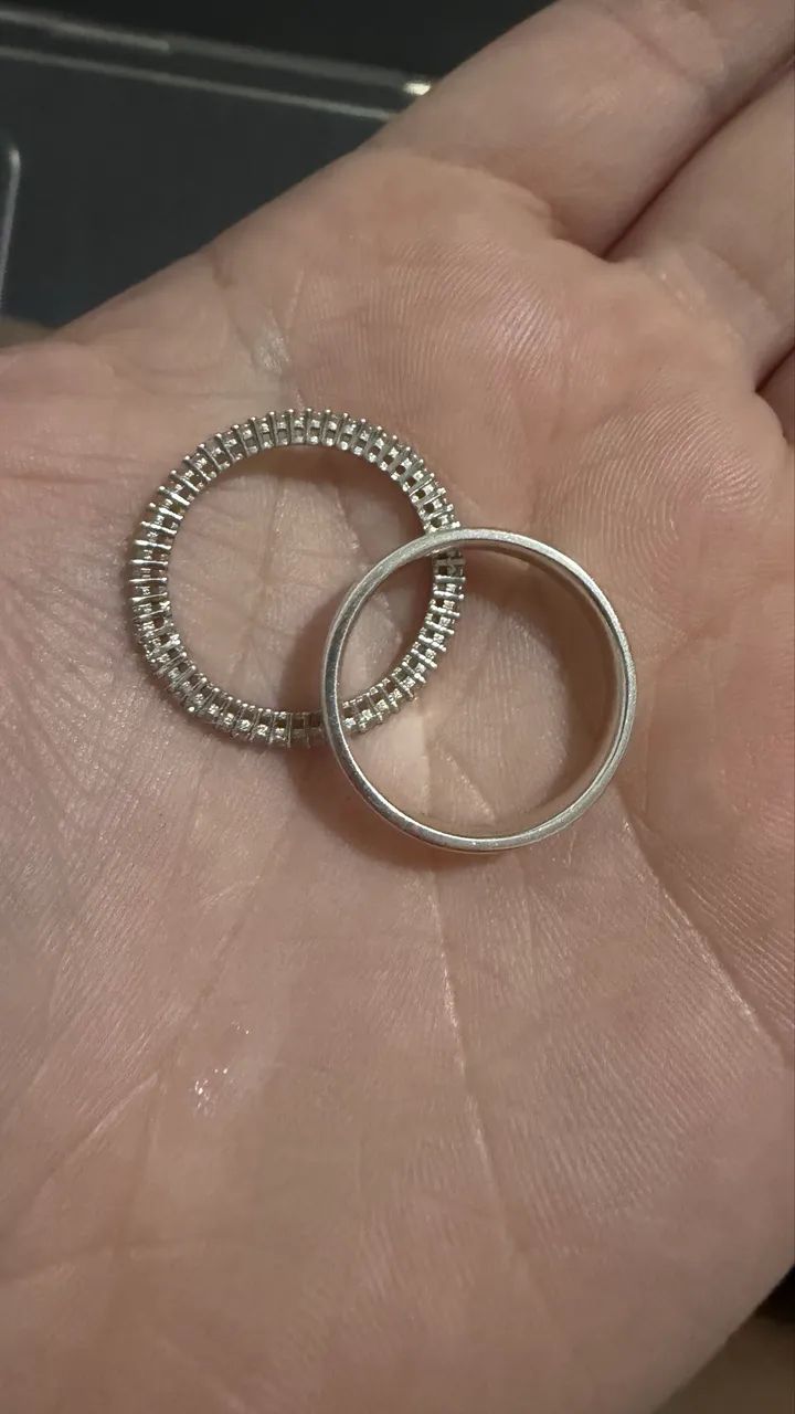 Conjunto Anel + Aparador de Prata