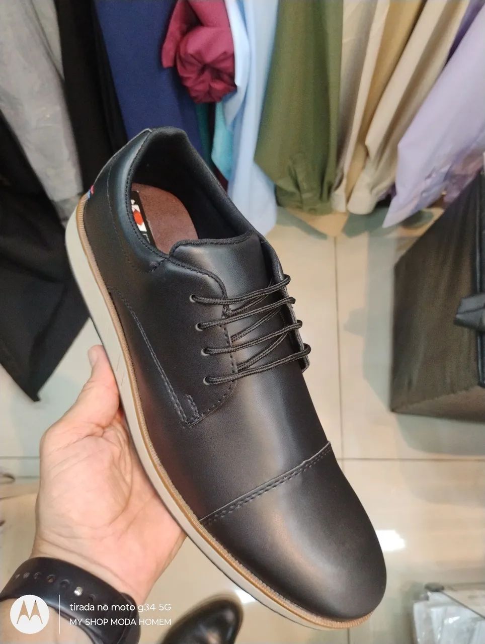 Sapato masculino cadarço solado antiderrapante promoção de 199, por 159,  contato pelo zap - Foto 2