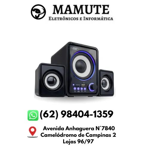Caixa De Som Subwoofer 2.1 Usb Sd P2 Pc Celular Tv