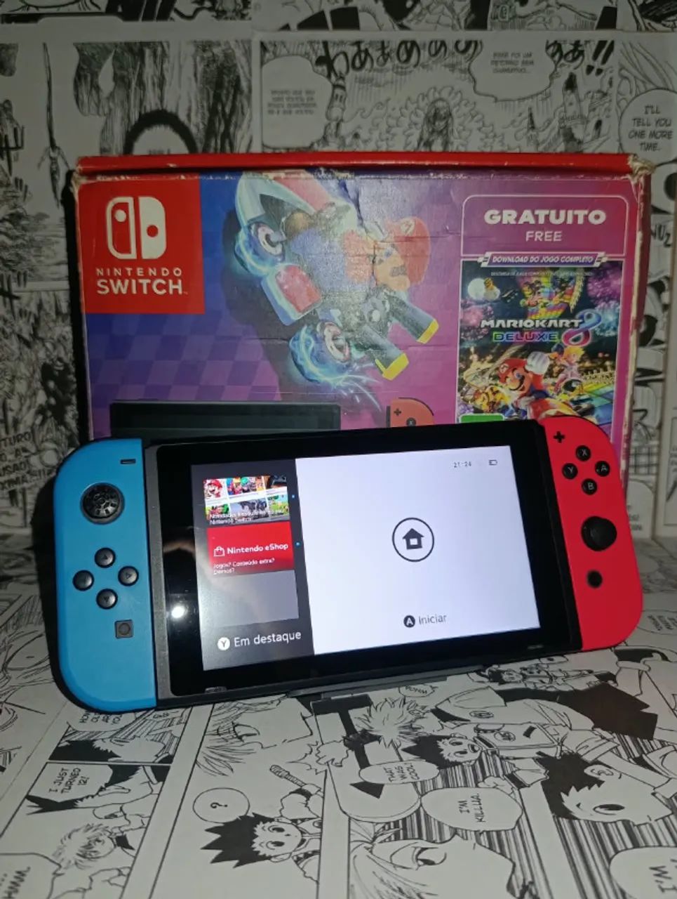 Console Nintendo Switch V2 Completo Na Caixa Desbloqueavel Por Software - Foto 3